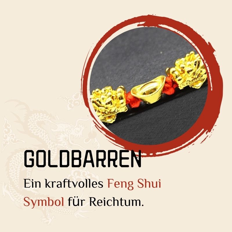 Doppelter Pixiu Barren & rotes Glücksarmband - Bracelet - TaoTempel