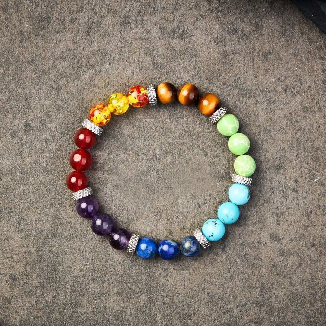 7 Chakra Stein Armband - Chakra Heilung - Bracelet - TaoTempel
