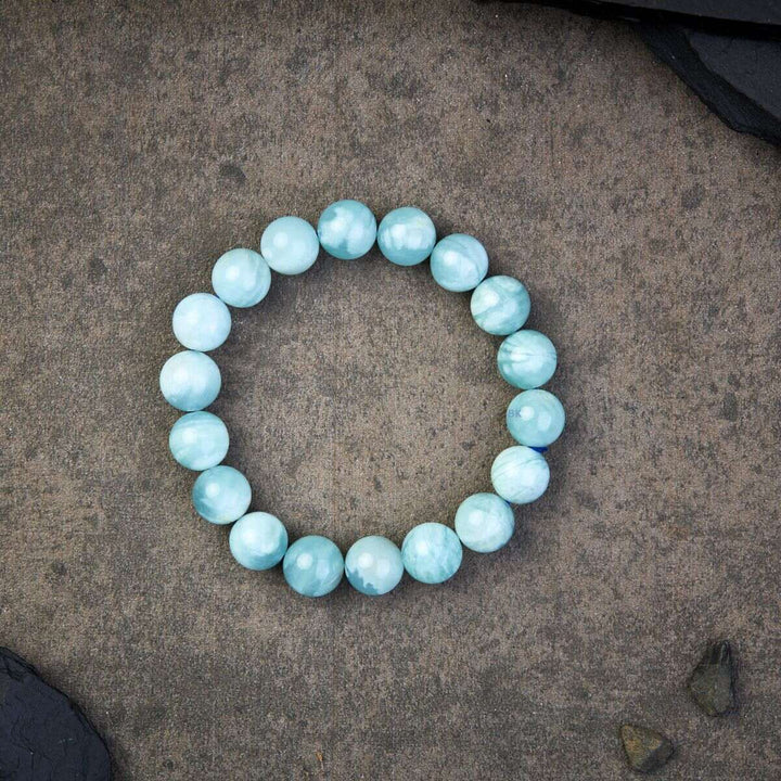 Blaues Aquamarin Armband - Erdend & Beruhigend - Bracelet - TaoTempel