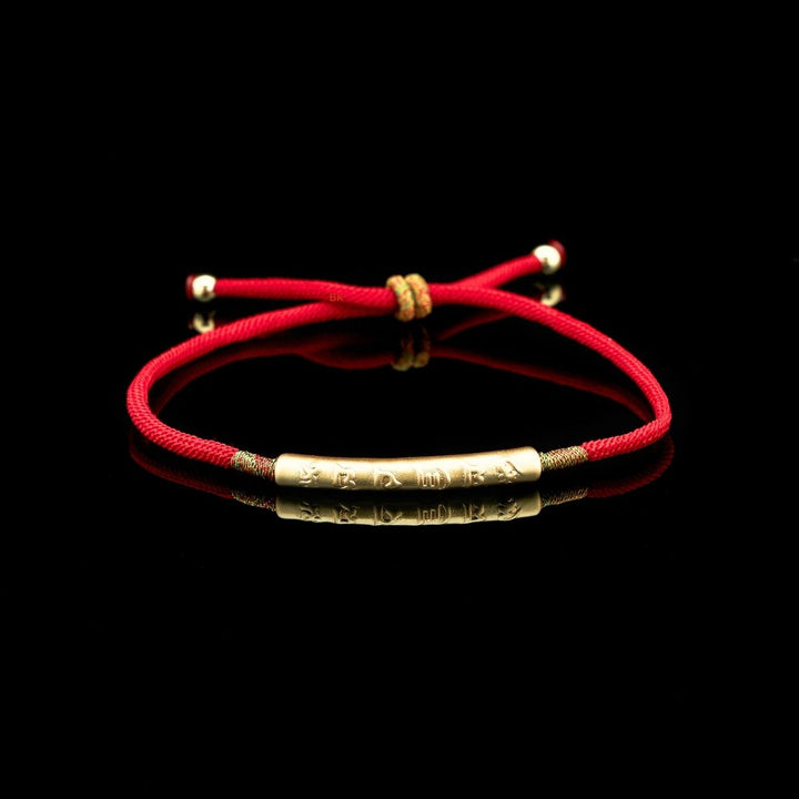 Rotes Tibet Armband Buddhistisch - kräftiger Glücksbringer - Bracelet - TaoTempel