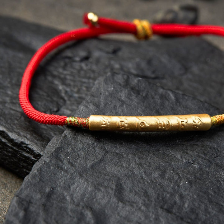 Rotes Tibet Armband Buddhistisch - kräftiger Glücksbringer - Bracelet - TaoTempel