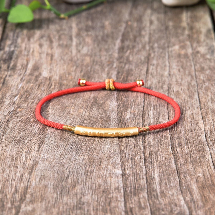 Rotes Tibet Armband Buddhistisch - kräftiger Glücksbringer - Bracelet - TaoTempel