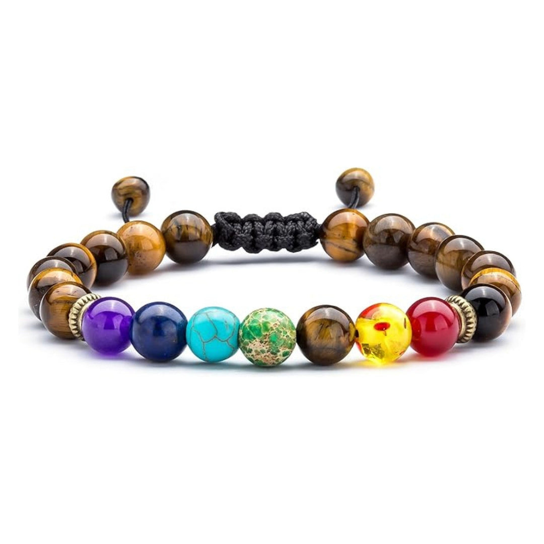 🎁 Tigerauge Chakra Armband - Für Gesundheit, Schutz & Gleichgewicht - GRATIS - - TaoTempel