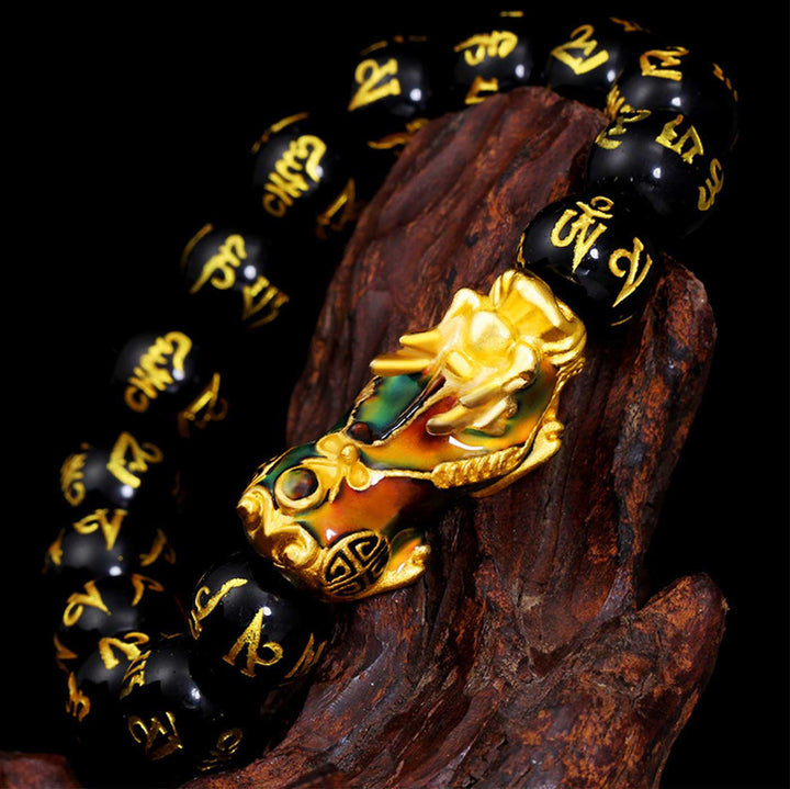 Farbverändernder Pixiu Obsidian Armand - Für Wohlstand - Bracelet - TaoTempel
