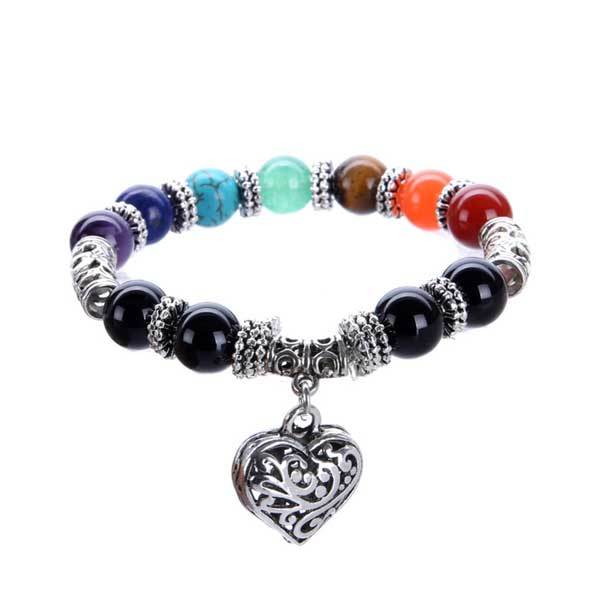 Reiki Armband mit Herz Anhänger - Heilung von Chakra Energien - Bracelet - TaoTempel