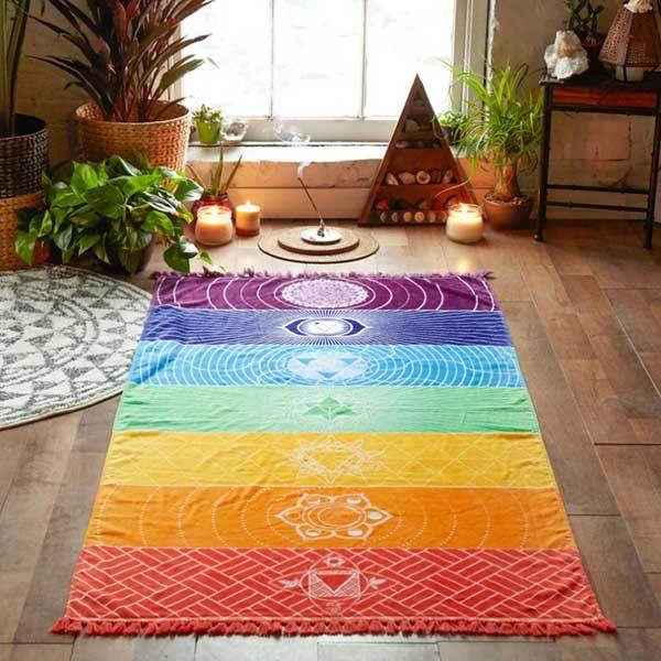 7 Chakra Wandteppich & Meditations Matte - Tapestry - TaoTempel