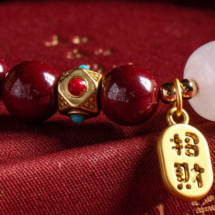 Glücksarmband aus rotem Zinnober - Bracelet - TaoTempel
