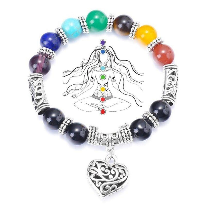 Reiki Armband mit Herz Anhänger - Heilung von Chakra Energien - Bracelet - TaoTempel