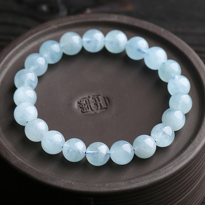 Blaues Aquamarin Armband - Erdend & Beruhigend - Bracelet - TaoTempel