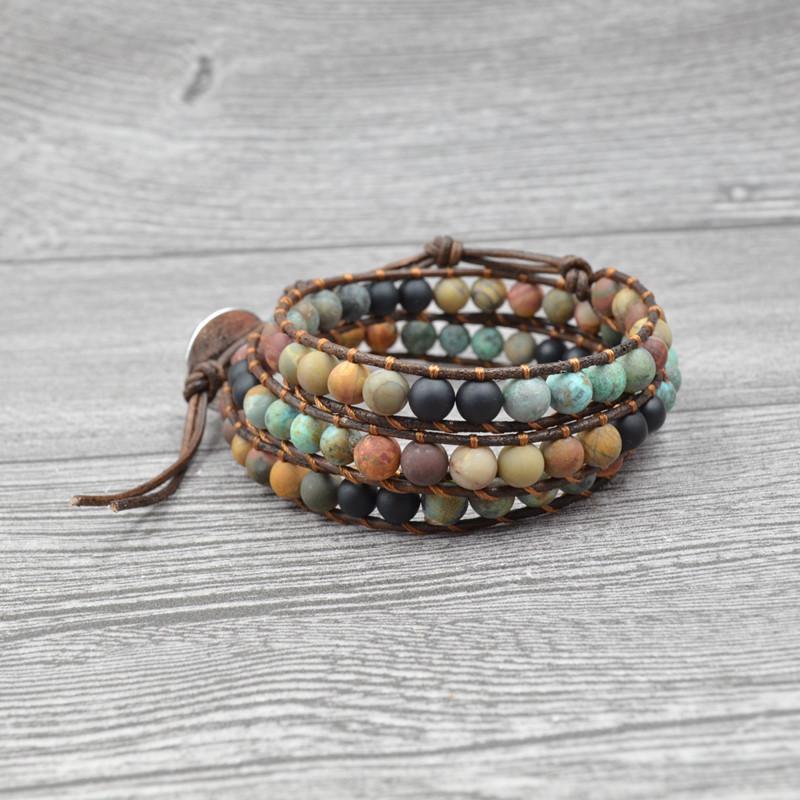 Ausgeglichenes Leben Achat Boho Armband - Bracelet - TaoTempel