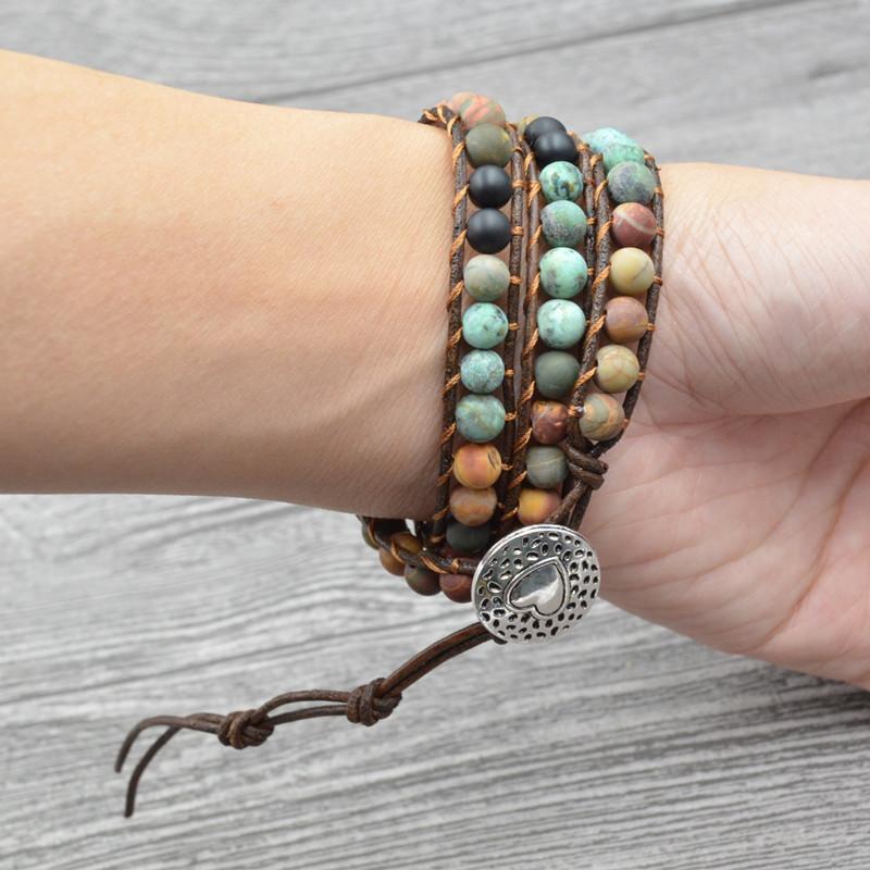 Ausgeglichenes Leben Achat Boho Armband - Bracelet - TaoTempel