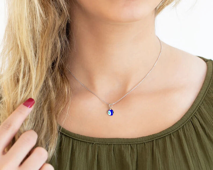 Blaue Böser Blick Schutz Halskette - Necklace - TaoTempel