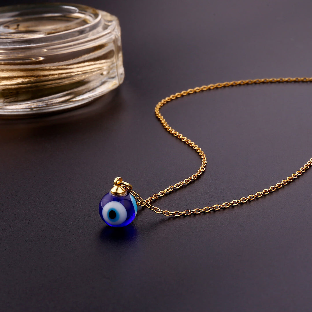 Blaue Böser Blick Schutz Halskette - Necklace - TaoTempel