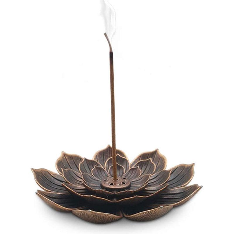 Bronze Lotus Weihrauchbrenner - Meditation & Ruhe - Incense Burner - TaoTempel