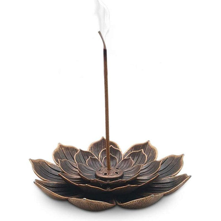 Bronze Lotus Weihrauchbrenner - Meditation & Ruhe - Incense Burner - TaoTempel
