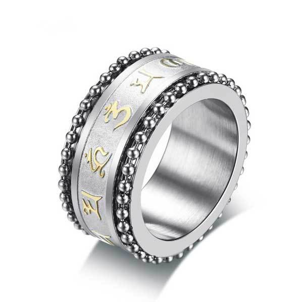 Buddhistischer Mantra Ring Sorgen Fidget Ring - gegen Angst - Ring - TaoTempel