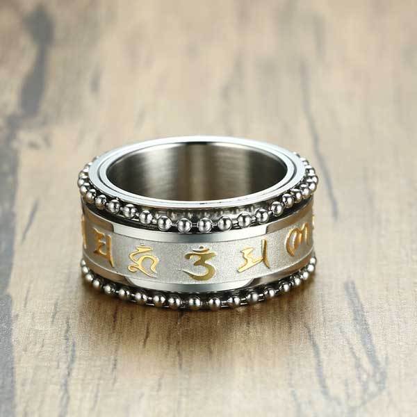Buddhistischer Mantra Ring Sorgen Fidget Ring - gegen Angst - Ring - TaoTempel