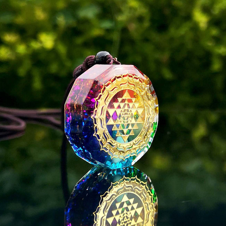 7 Chakra Orgonit Anhänger Halskette - Schutz & Balance - Necklace - TaoTempel