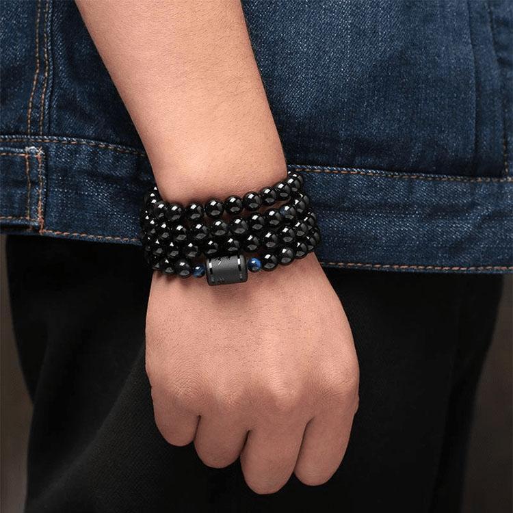 Drachen und Phoenix Obsidian Wickelarmband - Ehrlichkeit & Unendliche Liebe - Bracelet - TaoTempel