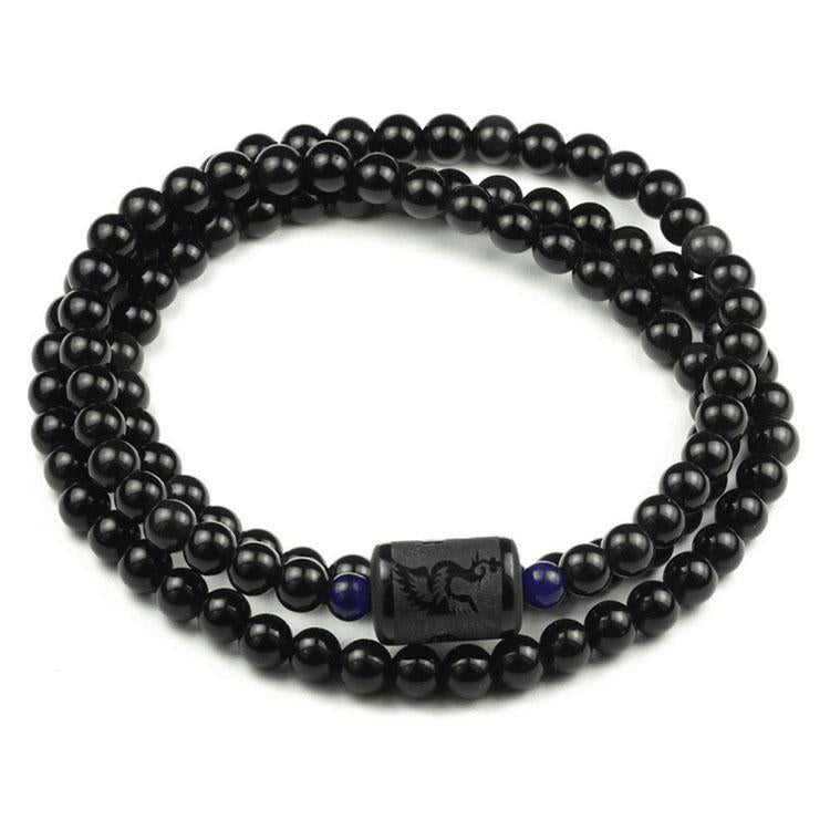 Drachen und Phoenix Obsidian Wickelarmband - Ehrlichkeit & Unendliche Liebe - Bracelet - TaoTempel