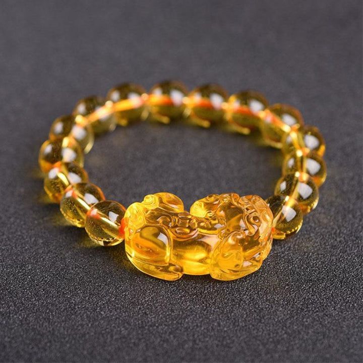 Feng Shui Pixiu Citrin Armband - Wohlstand Anziehen - Bracelet - TaoTempel