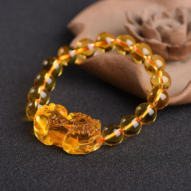 Feng Shui Pixiu Citrin Armband - Wohlstand Anziehen - Bracelet - TaoTempel