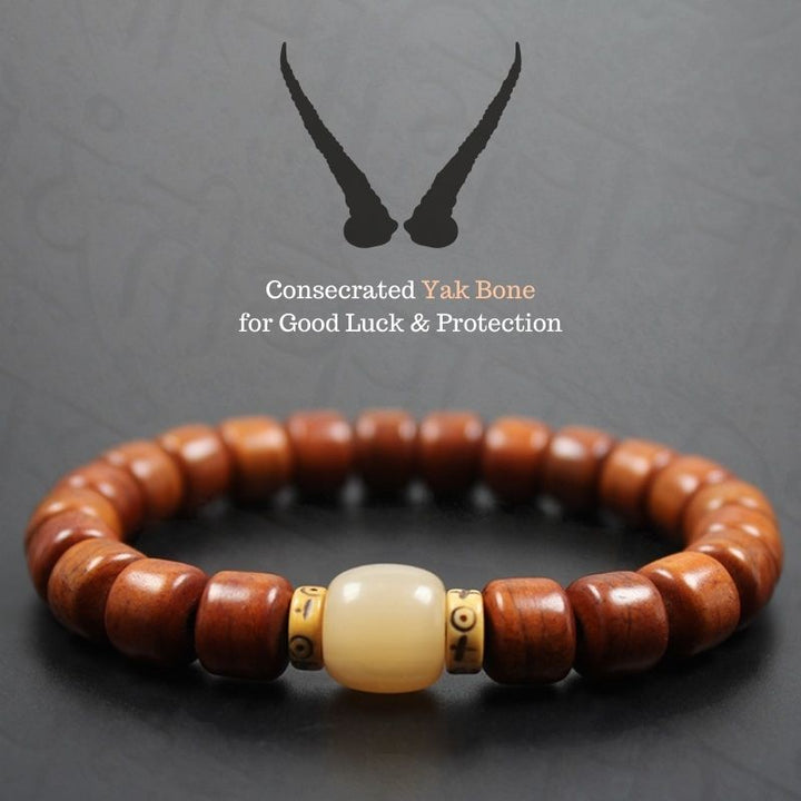 Tibetisches Yak Knochen Schutz Armband - Bracelet - TaoTempel