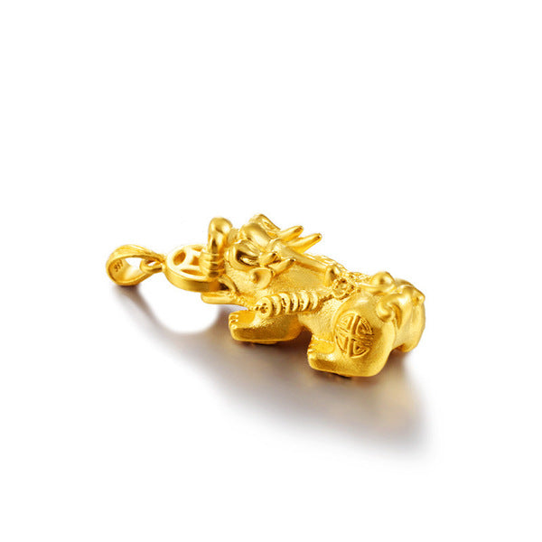Goldene Pixiu Halskette Pixiu Anhänger - Necklace - TaoTempel