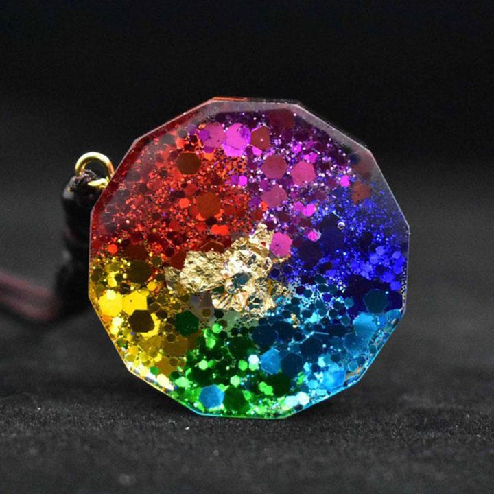 7 Chakra Orgonit Anhänger Halskette - Schutz & Balance - Necklace - TaoTempel