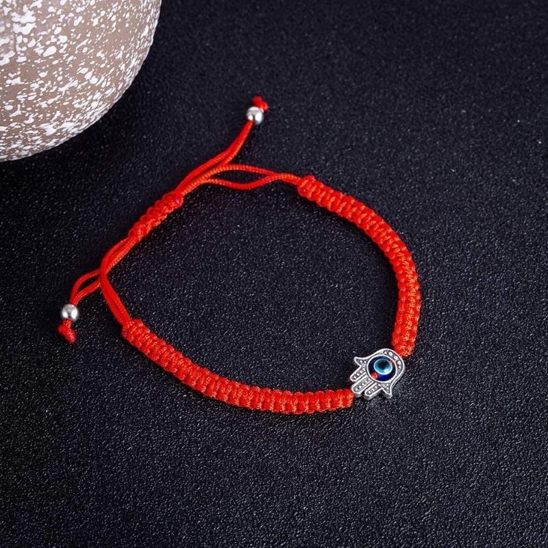 Hamsa Hand Rotes Schnur Armband - Böser Blick Schutz - Bracelet - TaoTempel