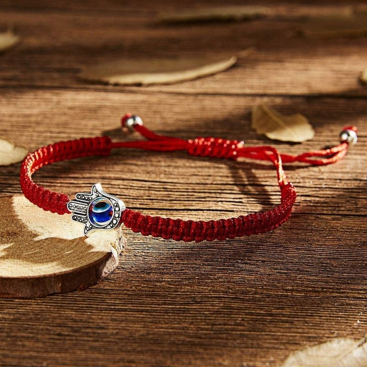 Hamsa Hand Rotes Schnur Armband - Böser Blick Schutz - Bracelet - TaoTempel