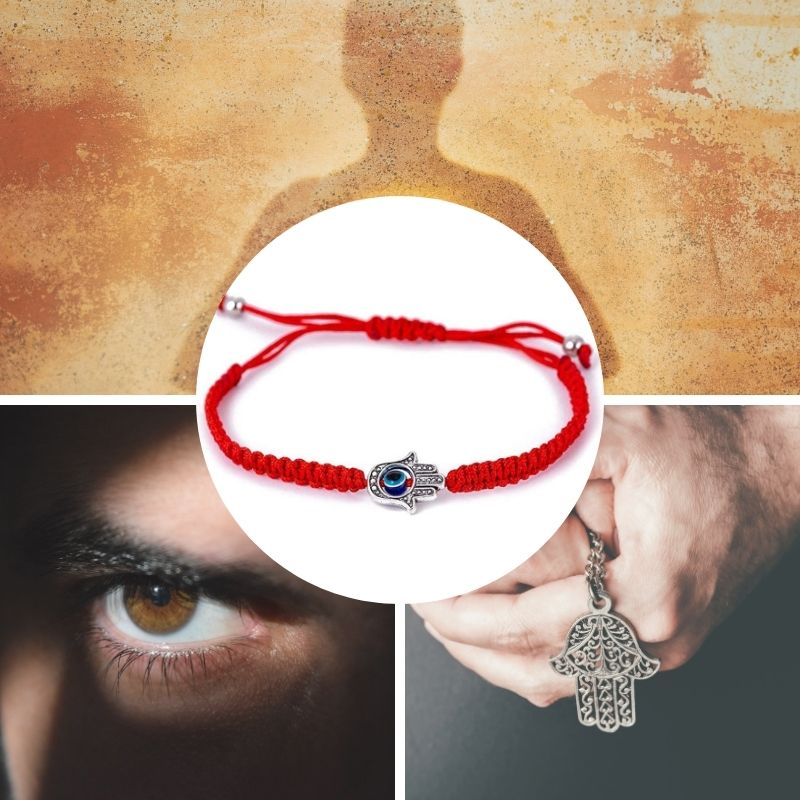 Hamsa Hand Rotes Schnur Armband - Böser Blick Schutz - Bracelet - TaoTempel