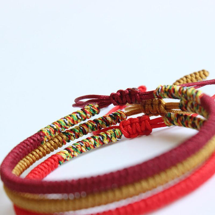 Tibet Knotenarmband handgemacht - Für Sicherheit & Kraft - Bracelet - TaoTempel