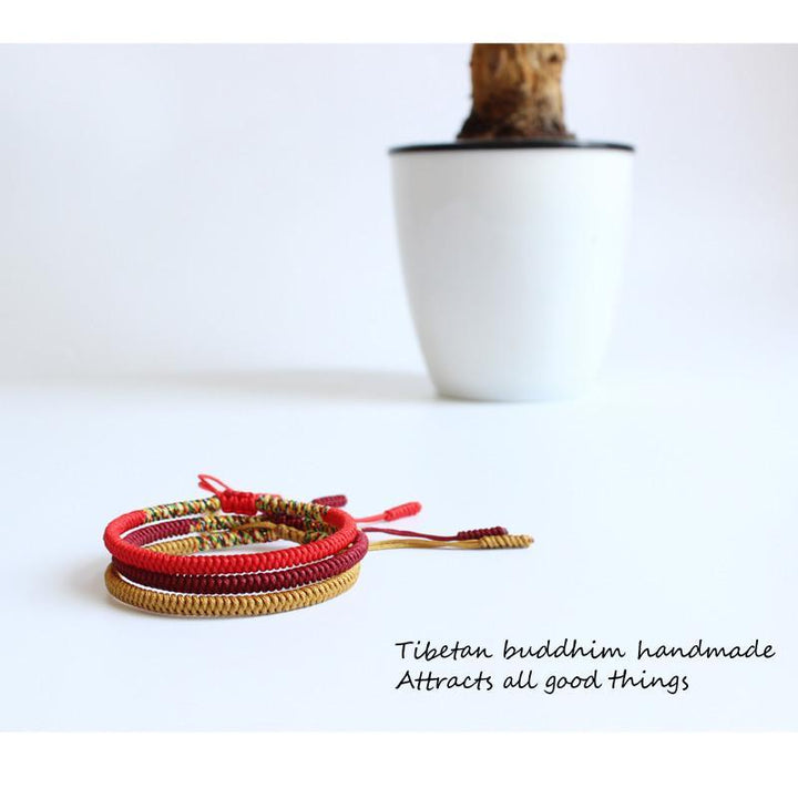 Tibet Knotenarmband handgemacht - Für Sicherheit & Kraft - Bracelet - TaoTempel