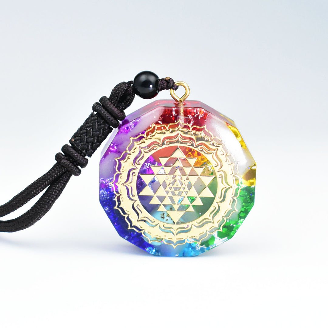 7 Chakra Orgonit Anhänger Halskette - Schutz & Balance - Necklace - TaoTempel