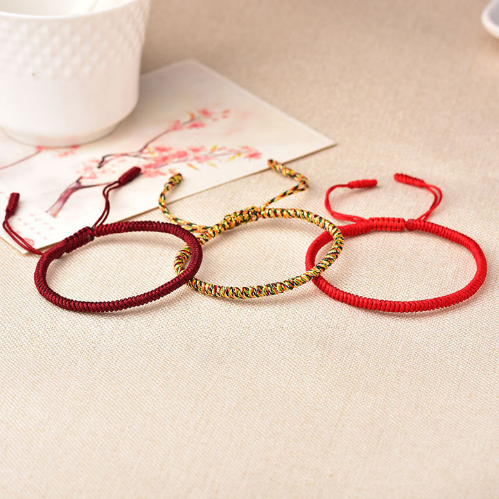 Tibetisches Buddhistisches Knoten Glücksarmband - Bracelet - TaoTempel