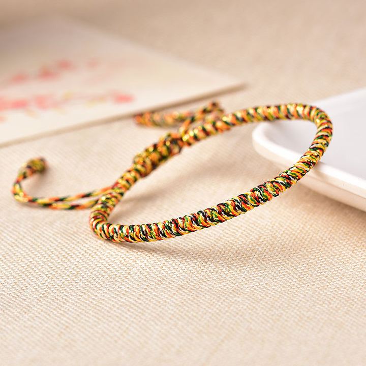 Tibetisches Buddhistisches Knoten Glücksarmband - Bracelet - TaoTempel