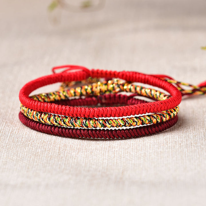 Tibetisches Buddhistisches Knoten Glücksarmband - Bracelet - TaoTempel