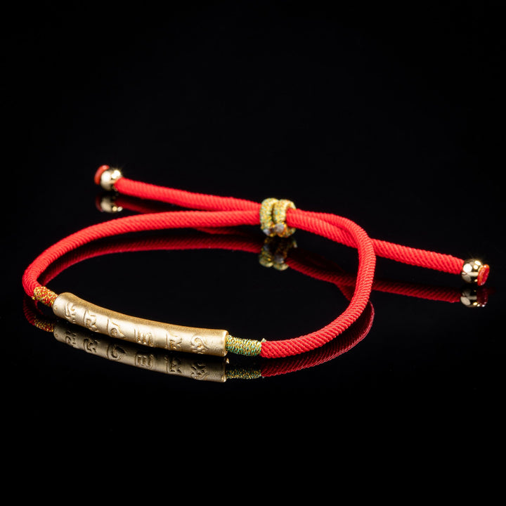 Rotes Tibet Armband Buddhistisch - kräftiger Glücksbringer - Bracelet - TaoTempel