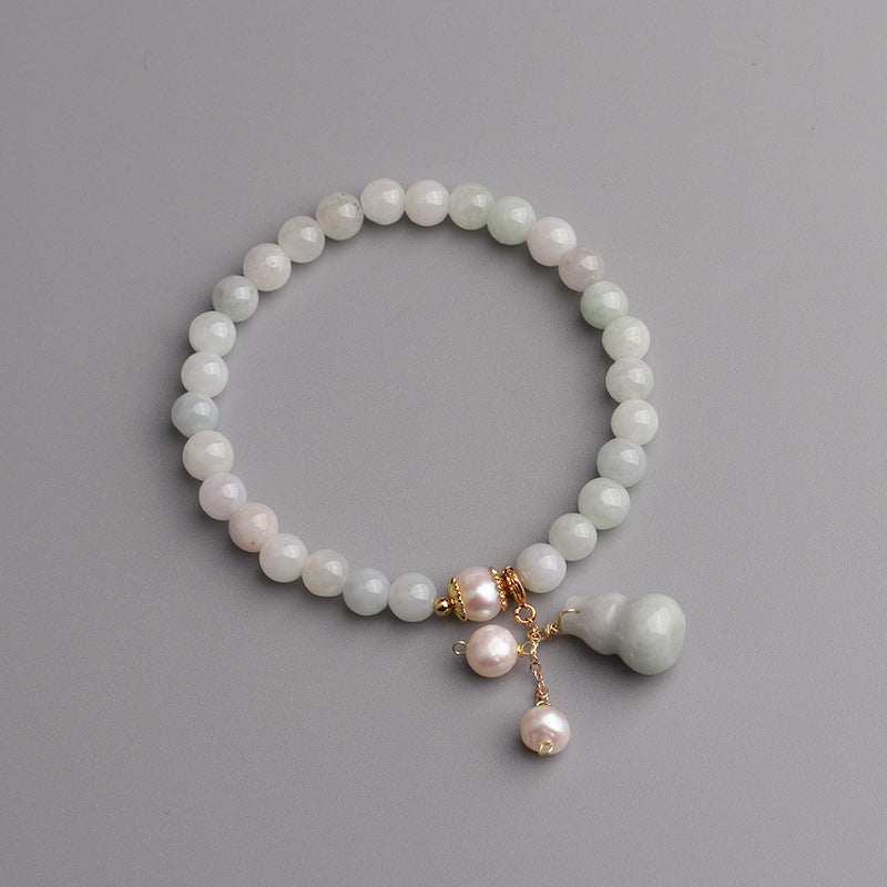 Hellgrünes Jade Wu Lou Amulett Armband - Bracelet - TaoTempel