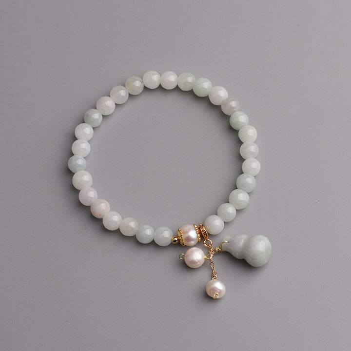 Hellgrünes Jade Wu Lou Amulett Armband - Bracelet - TaoTempel