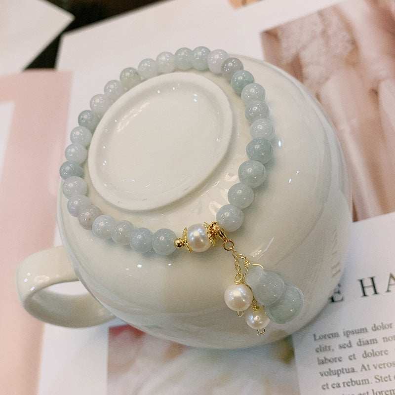 Hellgrünes Jade Wu Lou Amulett Armband - Bracelet - TaoTempel