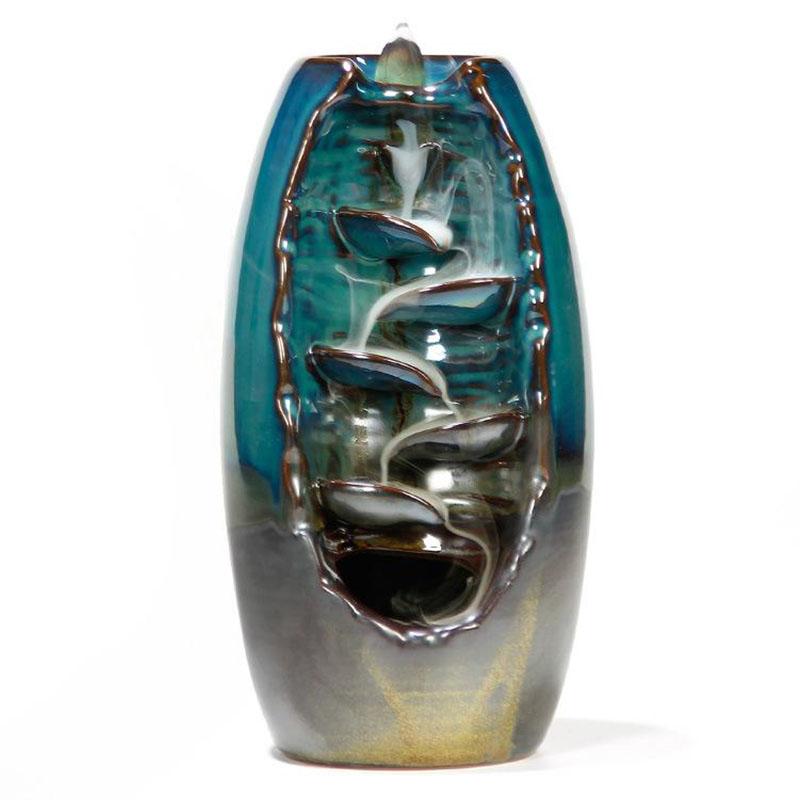 Räucherwasserfall Weihrauchbrenner mit Rückfluss im Bergfluss-Design - Incense Burner - TaoTempel