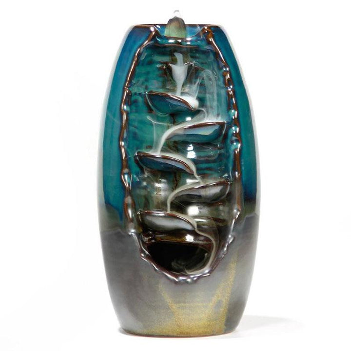 Räucherwasserfall Weihrauchbrenner mit Rückfluss im Bergfluss-Design - Incense Burner - TaoTempel