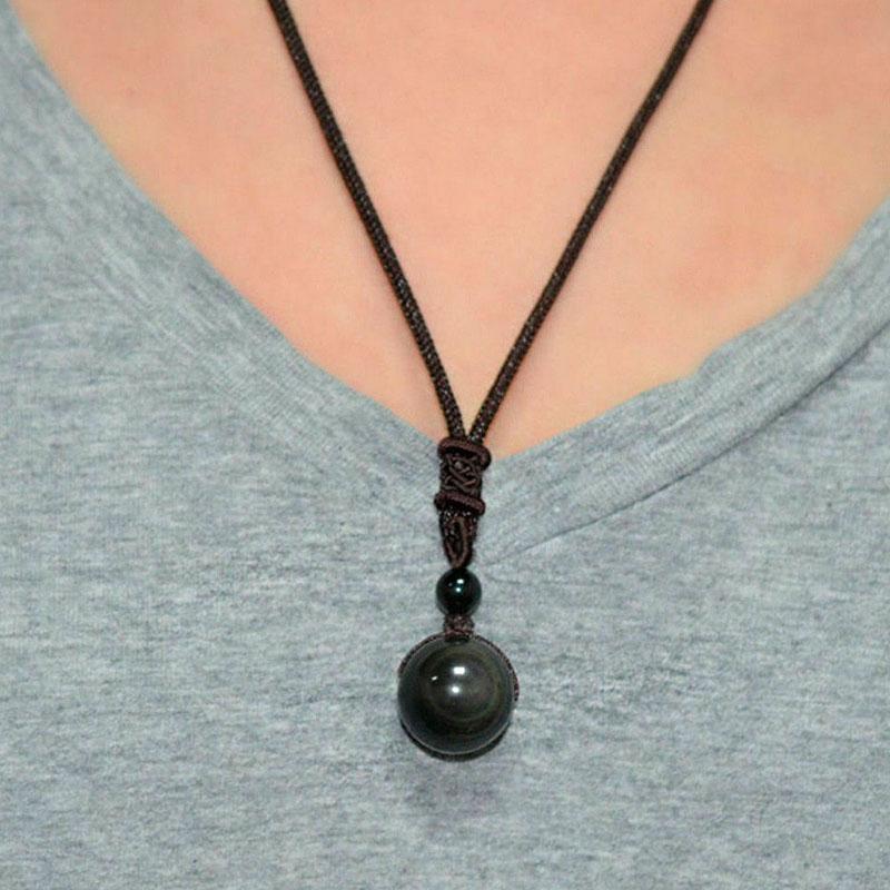 Regenbogen Obsidian Halskette - Auge der Wahrheit - Necklace - TaoTempel