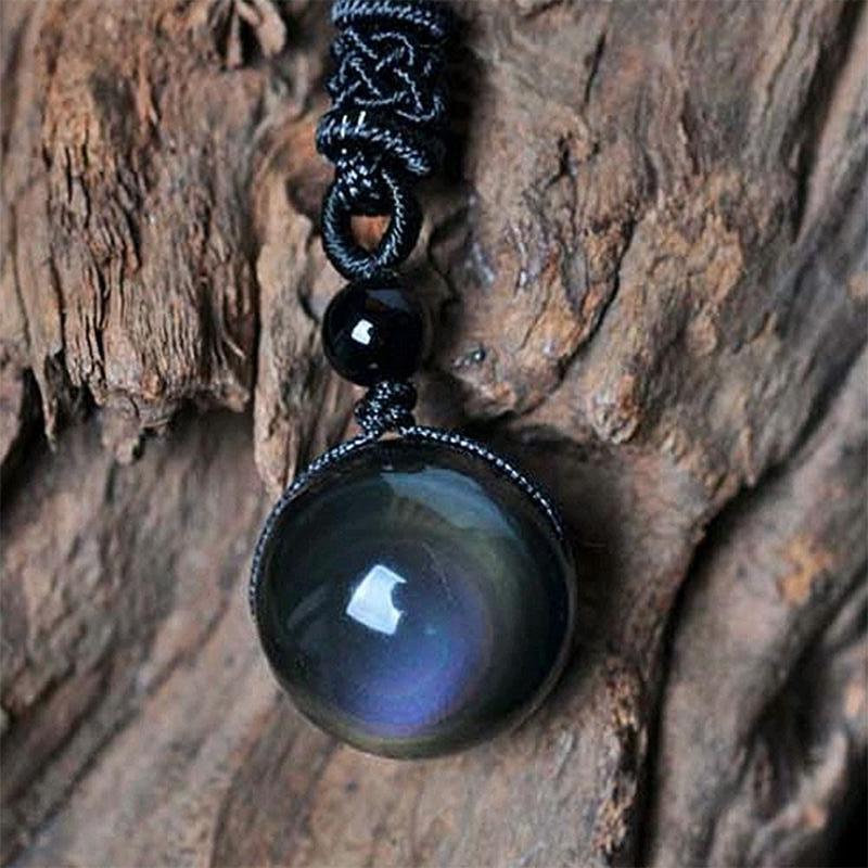 Regenbogen Obsidian Halskette - Auge der Wahrheit - Necklace - TaoTempel
