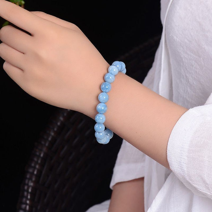 Blaues Aquamarin Armband - Erdend & Beruhigend - Bracelet - TaoTempel