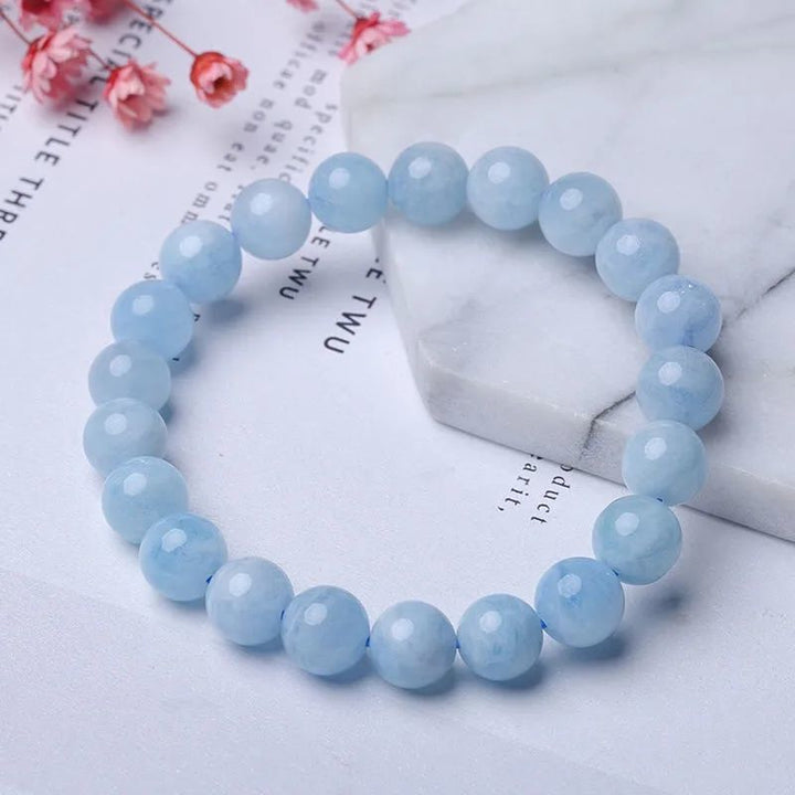 Blaues Aquamarin Armband - Erdend & Beruhigend - Bracelet - TaoTempel