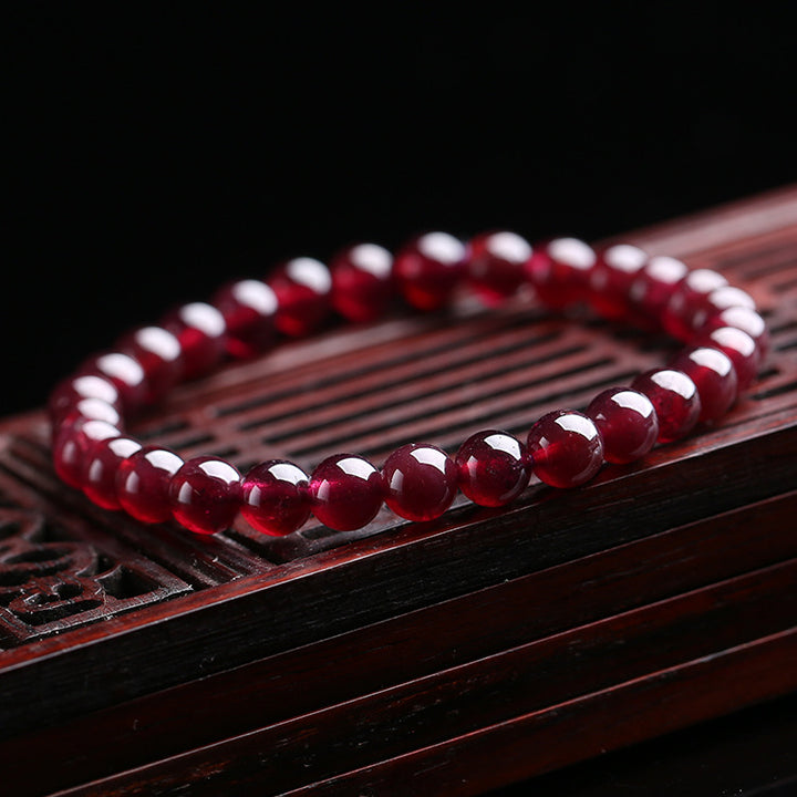 Armband aus rotem Granatstein - Entfache Deine Liebe neu - Bracelet - TaoTempel