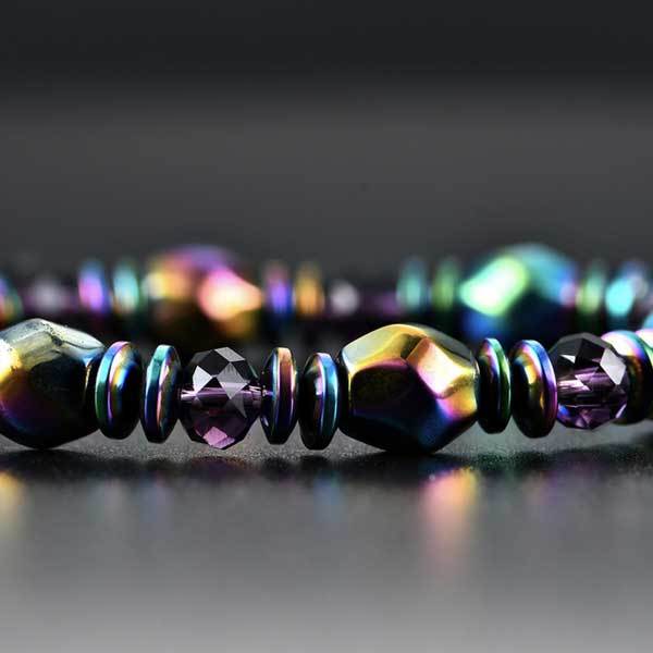 Wellness Armband mit Regenbogen Hämatit - Bracelet - TaoTempel